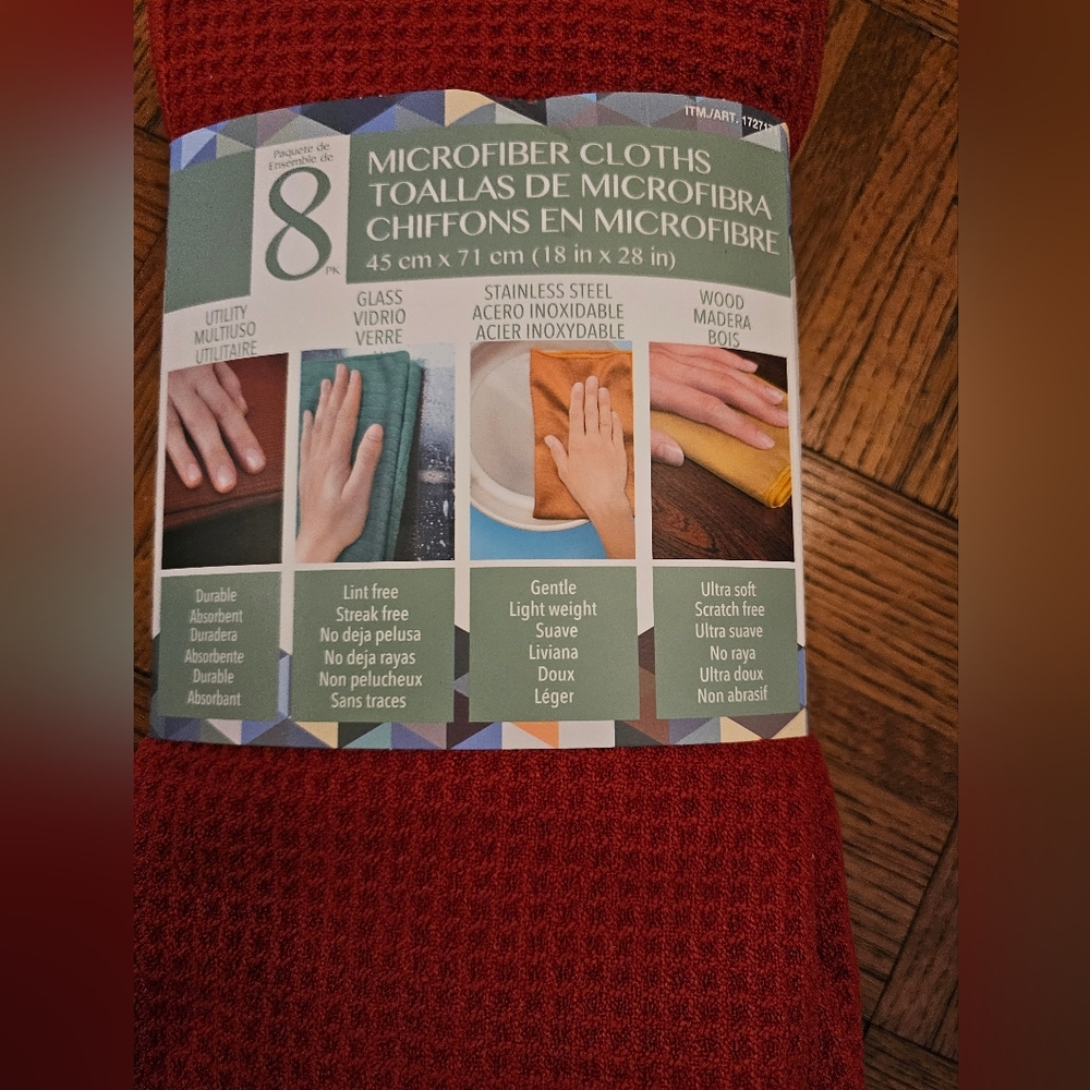 Microfiber Cleaning Cloths, 8-piece Set